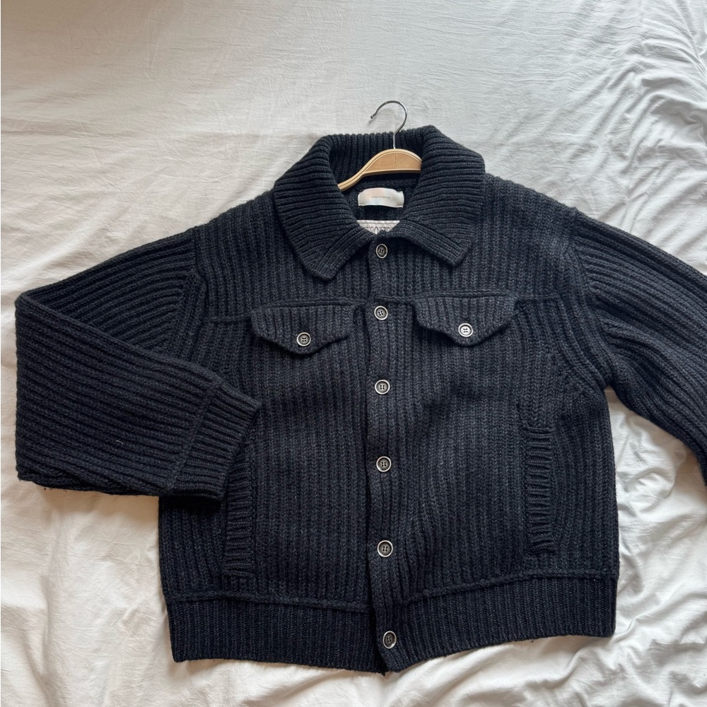 Men's Black Ribbed Jacket